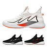 Breathable and elastic design, fit any feet, black, black and red, black, white running shoes