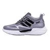  all seasons running shoes with soft cushioning heel support, breathable design, elastic laces grey