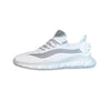 Running shoes White with soft air cushioning soles.