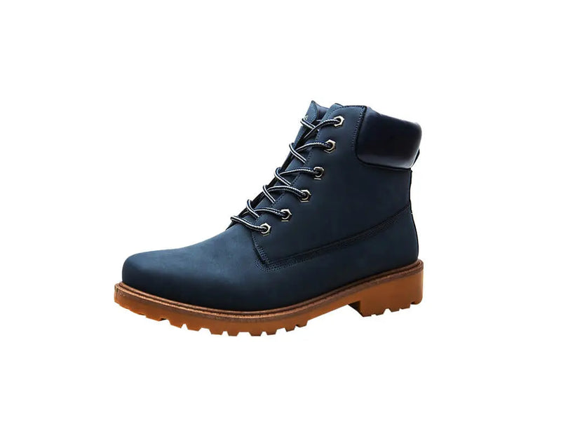 Warm Inner Lining winter, fall and autumn boots with water repellent coating and reinforced heel blue