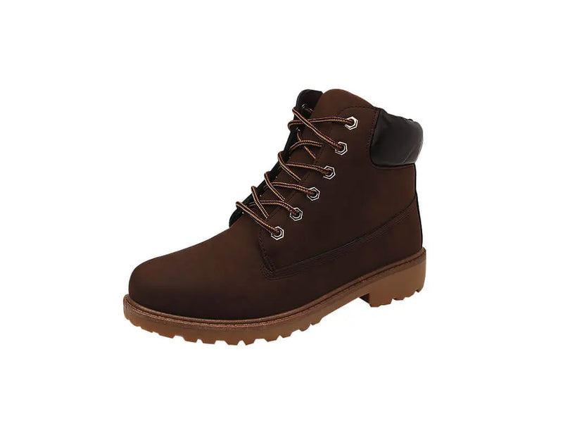 Warm Inner Lining winter, fall and autumn boots with water repellent coating and reinforced heel brown