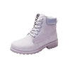 Warm Inner Lining winter, fall and autumn boots with water repellent coating and reinforced heel White