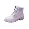 Warm Inner Lining winter, fall and autumn boots with water repellent coating and reinforced heel white