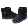 Warm Winter, Autumn and Fall shoes with warm inner lining, reinforced heel area and anti-slip rubber soles Black