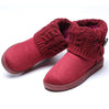 Warm Winter, Autumn and Fall shoes with warm inner lining, reinforced heel area and anti-slip rubber soles Red
