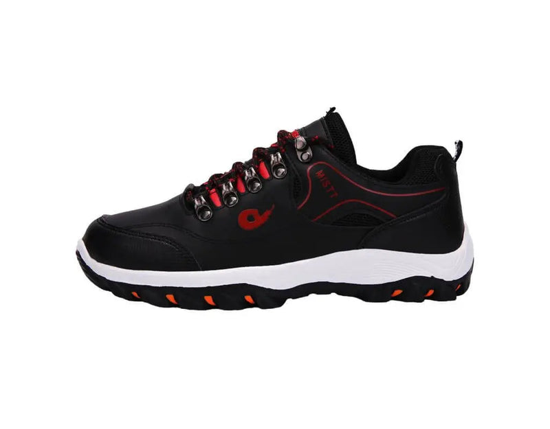 Black Hiking boots anti-slip rubber sole with air cushioning and reinforced toe box