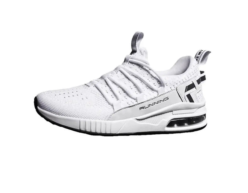 White Sneakair III Running shoes white with easy slip in design and elastic shoe laces for easy fit.