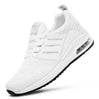 Sneakair White Running Shoes with elastic closure stable grip easy fit in and air cushioning airsoles